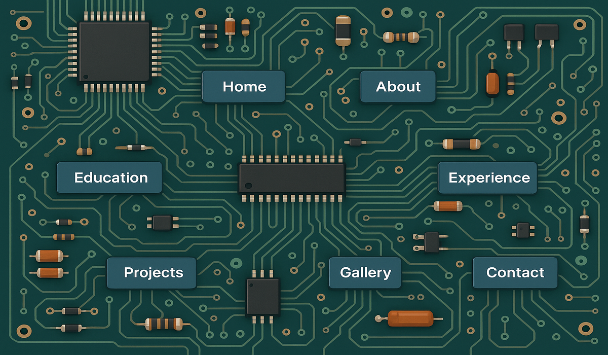 PCB schematic navigation map for site sections